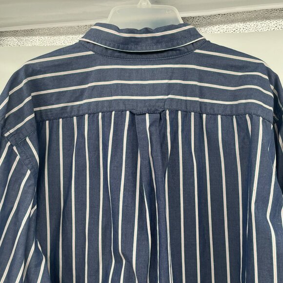 Nautica Men's Striped Button Up Shirt Long Sleeve Blue/Multi Size Large - Picture 6 of 9